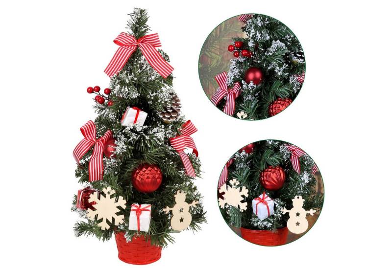 Sarcia.eu Künstlicher Weihnachtsbaum Künstlicher Weihnachtsbaum mit Dekoration in einem Topf 50cm von Sarcia.eu
