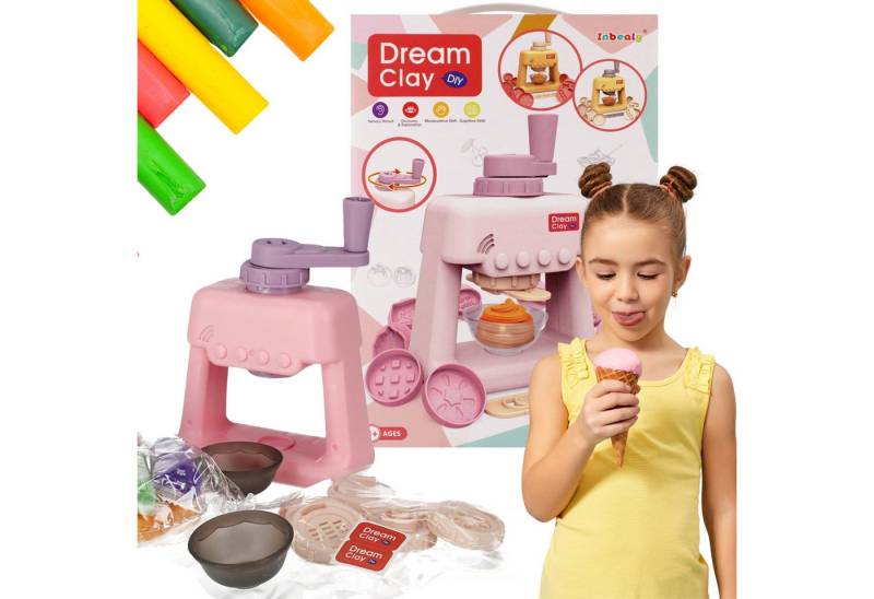 Sarcia.eu Modelliermasse Eismaschine + 12 Plastiken und Förmchen Eisdiele Konditorei 3+ von Sarcia.eu