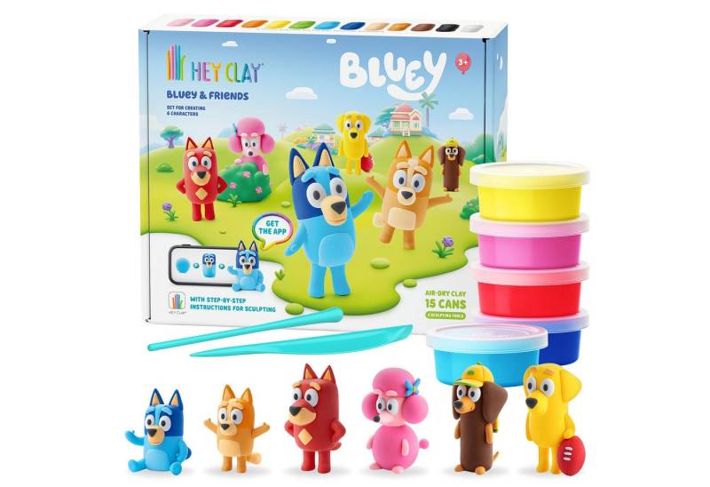 Sarcia.eu Modelliermasse Hey Clay Bluey Knete für Kinder + Zubehör, 13 Farben Schaumstoff Sarcia.eu Modelliermasse Hey Clay Bluey Knete für Kinder + Zubehör, 13 Farben Schaumstoff von Sarcia.eu