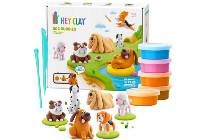 Sarcia.eu Modelliermasse Hey Clay Hund Freunde, HUNDE Playful Kunststoffmasse, 15 Farben Sarcia.eu Modelliermasse Hey Clay Hund Freunde, HUNDE Playful Kunststoffmasse, 15 Farben von Sarcia.eu