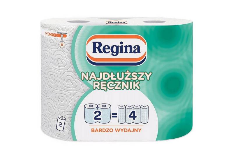 Sarcia.eu Papierhandtuch REGINA Das längste Papierhandtuch 2 Rollen, PZH-Hygienezertifikat von Sarcia.eu
