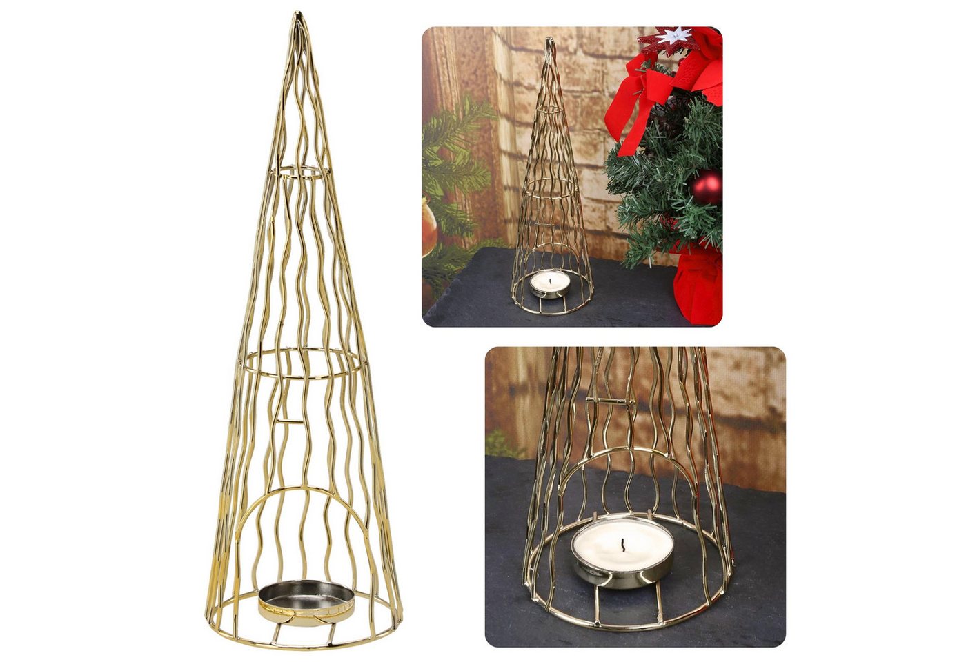 Sarcia.eu Teelichthalter Goldfarbener Teelichthalter aus Metall 32 cm Sarcia.eu Teelichthalter Goldfarbener Teelichthalter aus Metall 32 cm von Sarcia.eu
