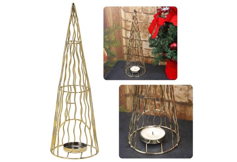 Sarcia.eu Teelichthalter Goldfarbener Teelichthalter aus Metall 32 cm von Sarcia.eu