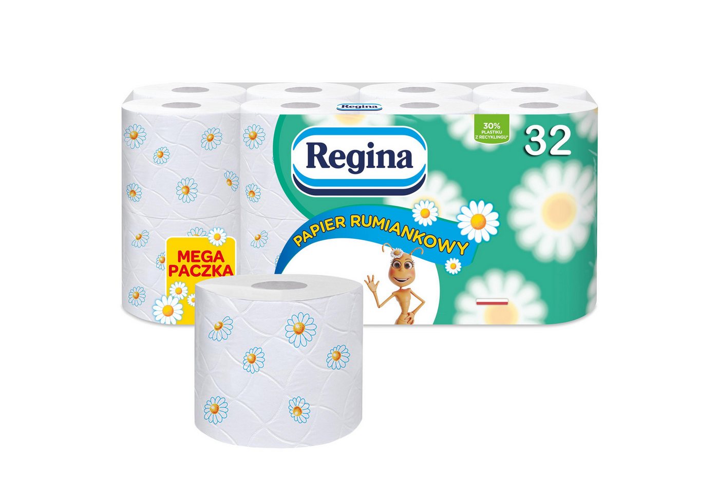 Sarcia.eu Toilettenpapier REGINA stark,Kamille Toilettenpapier extraweich,sensible Haut,32Rollen von Sarcia.eu