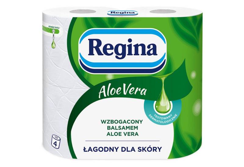 Sarcia.eu Toilettenpapier Regina Toilettenpapier ALOE VERA 4 Rollen PZH-Hygienezertifikat 8 Pack von Sarcia.eu