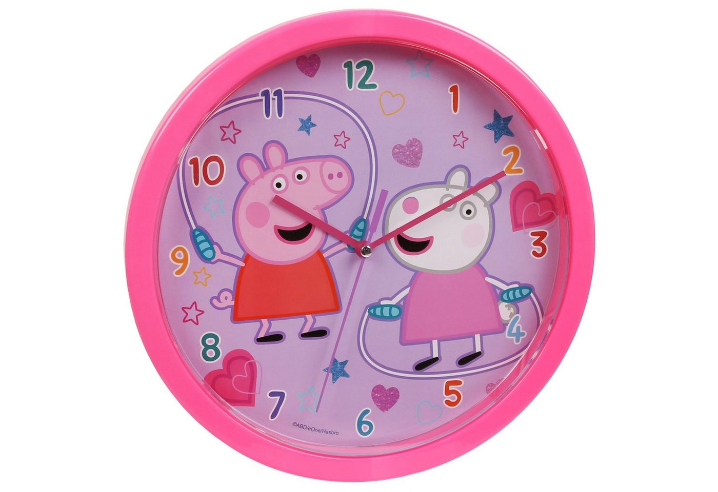 Sarcia.eu Wanduhr Peppa Wutz Rosa analoge Wanduhr 25 cm von Sarcia.eu