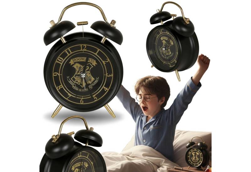 Sarcia.eu Wecker Harry Potter Hogwarts Retro Wecker schwarz-gold, Tischuhr für Fans von Sarcia.eu