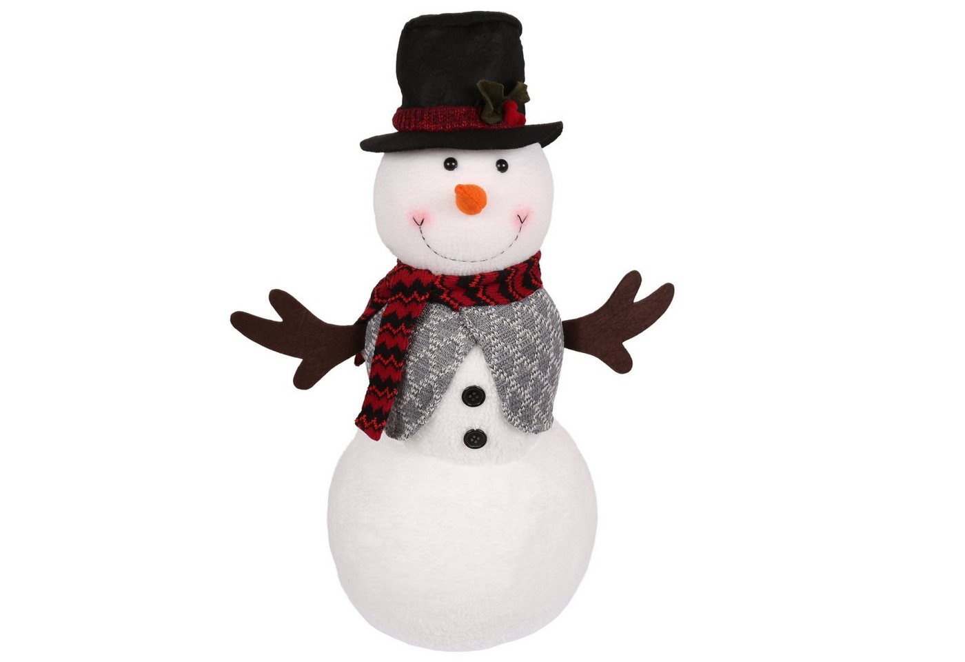 Sarcia.eu Weihnachtsfigur Weihnachtsschmuck, Schneemann mit Hut 48cm von Sarcia.eu