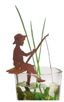 Saremo Edelrost Kleiner Angler Kantenhocker 40x40 cm von Saremo