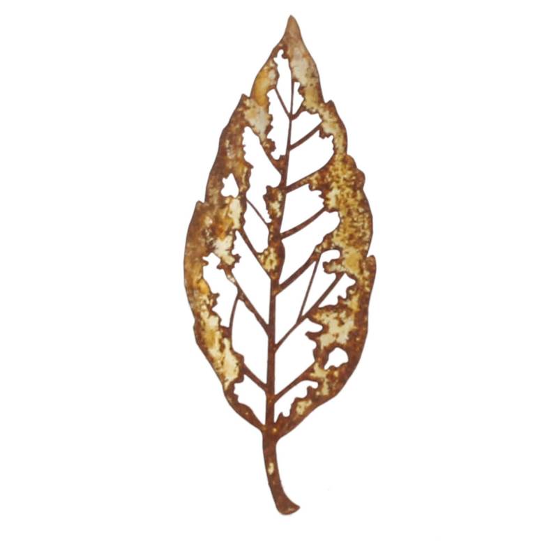 Saremo Gartendeko Edelrost Blattskelett groß 19cm 10er-Set von Saremo Metalldesign GmbH