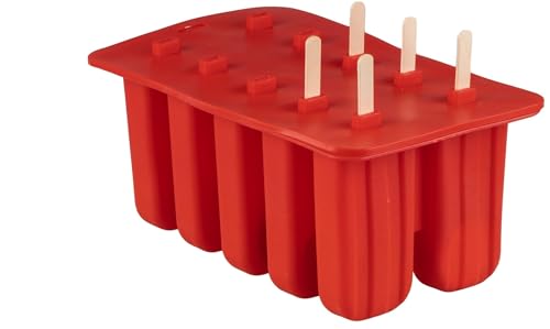 Sareva Eismacher - 10 Eis - Rot - Silikon - Easy Release - Wiederverwendbar von Sareva