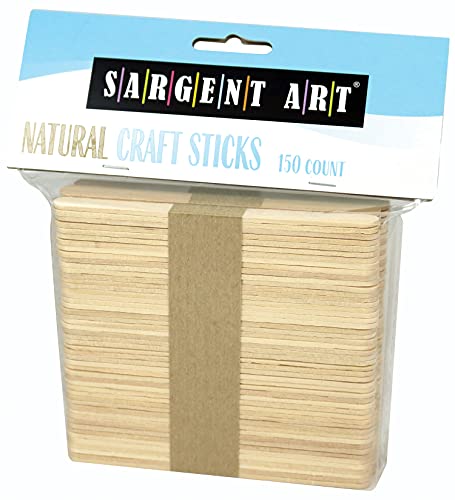 Sargent Art 35–1436 150 – Zählen Natur Craft Holz Sticks mit Leim von Sargent Art