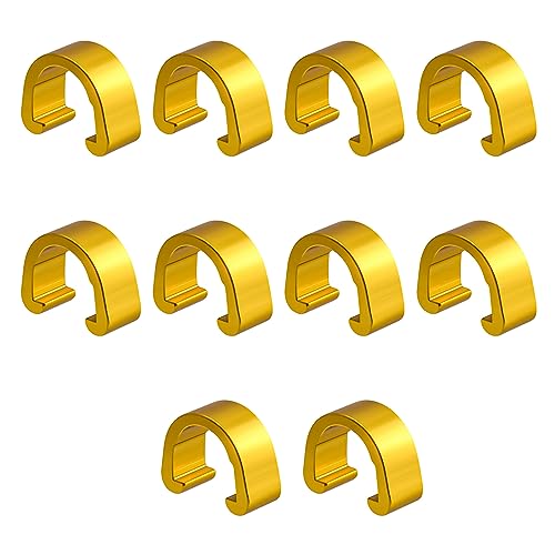 10 Stück Aluminium-Legierung Fahrrad Kabel C-Clips Mountainbike Fahrräder Bremskabel Clips Feste Klemmen Rahmenschnalle Mountainbikes Bremsklammern Schnalle Teil und Zubehör Wartungswerkzeuge von Sarhula