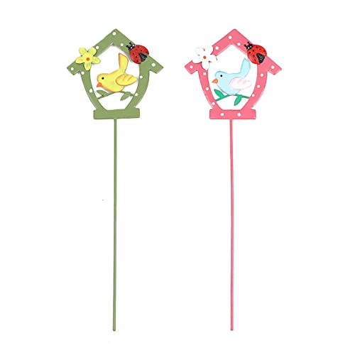 Blumentopf-Gartenpfahl, Dekoration, 27,9 cm, bunte Vögel, für den Außenbereich, Weg, Terrasse, Dekoration, Metall, Hof, Kunst, Ornamente, Gartenstecker Blumentopf-Gartenpfahl, Dekoration, 27,9 cm, bunte Vögel, für den Außenbereich, Weg, Terrasse, Dekoration, Metall, Hof, Kunst, Ornamente, Gartenstecker von Sarhula