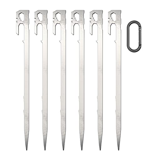 Campingzelt-Flor, Edelstahl, Überdachung, Zelt, Bodennagel, feste Spikes, verwendet für Camping-Bodenanker, Gartenpfähle von Sarhula