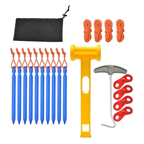 Leichte Aluminium-Zeltheringe, unverzichtbares Camping-Zubehör für einfache Verwendung, robuste Outdoor-Ausrüstung für Camping, Aluminium-Zeltheringe von Sarhula