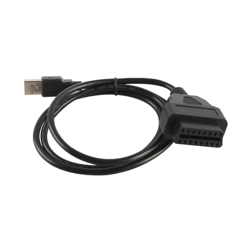 Sarini 16-poliges OBD2-auf-USB-Adapterkabel zum Auslesen von Fehlercodes in der Autodiagnose und zur ECU-Überwachung, 1 m von Sarini