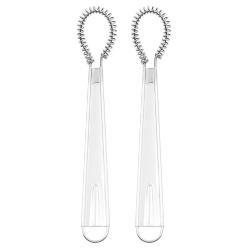 Sarini 2 Stück Mini-Feder-Eierschläger aus Edelstahl, manueller Küchen-Ei-Schläger, cremiger Mixer-Schneebesen zum Backen und Kochen von Sarini