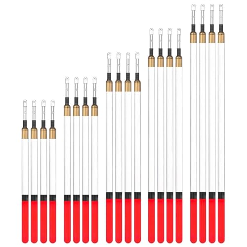 Sarini 20-teiliges Angelposen-Set,Angelposen,Waggler-Posen,Angelzubehör,Angelposen mit geradem Einsatz zum Angeln in Stillgewässern und fließenden Gewässern von Sarini