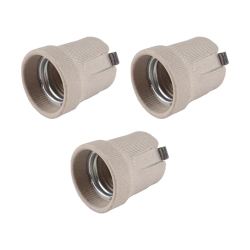 Sarini 3PCS E27 Lampenfassung Schraube E27 Keramik Porzellan Sockel Glühbirne Halter Halogen von Sarini