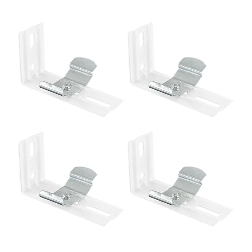 Sarini 4 Sets rechtwinklige Befestigungsklammern für Vertikaljalousien, L-förmiges Jalousiezubehör für einfache Installation und verbesserten Halt Sarini 4 Sets rechtwinklige Befestigungsklammern für Vertikaljalousien, L-förmiges Jalousiezubehör für einfache Installation und verbesserten Halt von Sarini