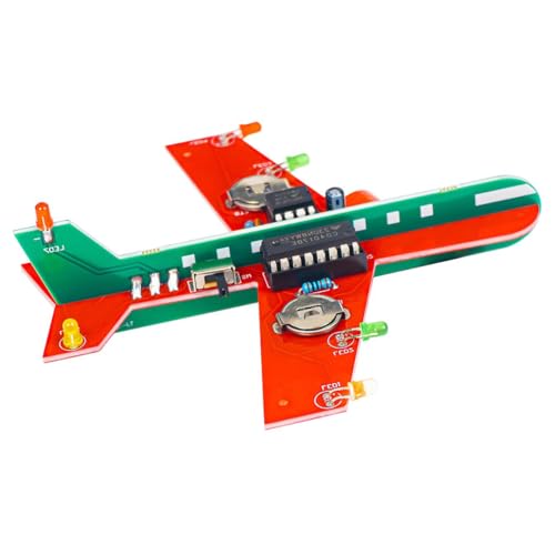 Sarini Bausatz zur Herstellung elektronischer Flash-Schaltkreise für kleine Flugzeuge, Lötübungstafel, Lötprojekt für Flugzeuge, Bausatz für elektronische Montage, Werkzeuge für das elektronische von Sarini