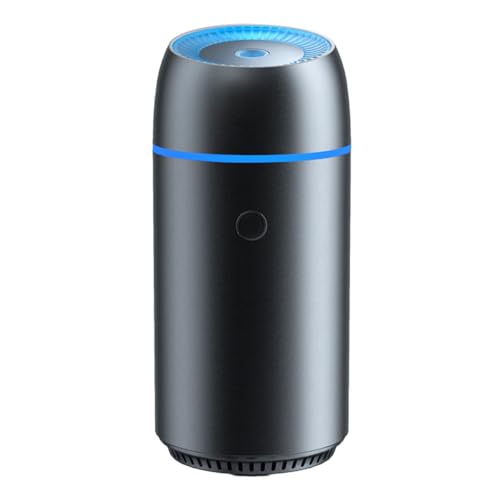 Sarini Diffusor für ätherische Öle für das Auto, 100 ml Auto-Mini-Luftbefeuchter, Auto-Aromatherapie-Diffusor mit 7-LED-Farbwechsellicht, Typ-C tragbar für Auto, Büro, Zuhause von Sarini