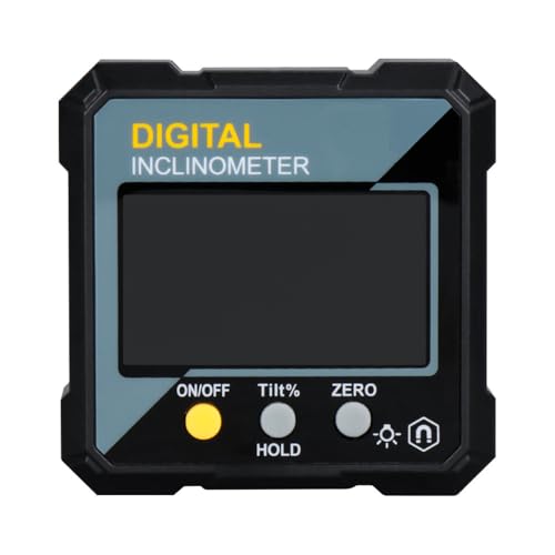 Sarini Digitaler Neigungsmesser, Hochpräzises Winkelmessgerät mit LCD-Anzeige, Mini-Neigungsmesser mit Magnet für den Heimgebrauch und Heimwerkerprojekte Sarini Digitaler Neigungsmesser, Hochpräzises Winkelmessgerät mit LCD-Anzeige, Mini-Neigungsmesser mit Magnet für den Heimgebrauch und Heimwerkerprojekte von Sarini