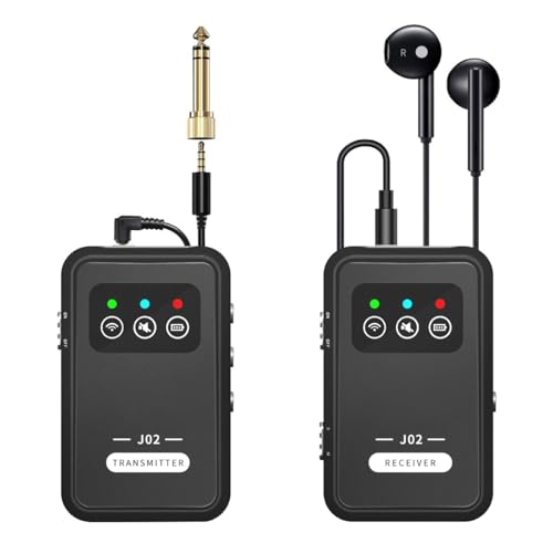 Sarini Kabelloses 2,4G-Stereo/Mono-In-Ear-Monitorsystem mit automatischer Kopfhörerkopplung, professionelles IEM-Stereosystem für Studio, Bandproben und Live-Auftritte von Sarini