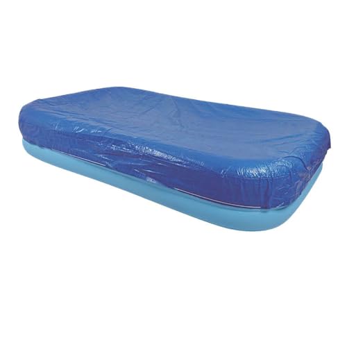 Sarini Rectangle Pool Cover for Inflatable Family Pools,Waterproof and Dustproof Cover for Swimming Pool,Hot Tub,Trampolines 2.65 m x 1.75 m,Blue von Sarini