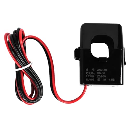 Sarini ZDKCT24M Stromwandlerklemme - CT-Klemmen mit Schnappverbindung und geteiltem Kern für 100/5A-Energiezähler - Spulensensor für genaue Strommessung von Sarini
