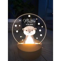 Personalisierte Led-Nachtlampe Waldtiere - Nachtlicht Fürs Kinderzimmer Mit Namen, Perfektes Geschenk Zur Geburt, Taufe & Weihnachten von SarisTraumwerkstattt