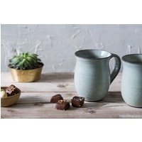 Großer Hellblauer Keramikbecher, Keramik-Teebecher, Große Keramiktasse, Kaffee-Liebhaber-Geschenk, Muttertagsgeschenk von SaritCeramics