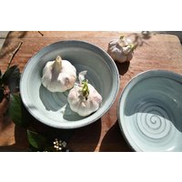 Hellblaue Keramik Suppenschüssel, Schüssel, Servierschale, Geschenk Für Ihn, Einweihungsparty von SaritCeramics