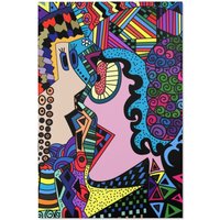 Funky Rugs, The Lovers Rug, Studio Wand Teppich, Original Kunst Teppiche, Trendy Bestseller Einzigartiger Teppich von SaritShayLove