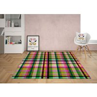 Karierter Teppich, Trendy Rugs, Office Are Rug, Man Es Funky Top Tartan Pattern Area Plaid Wall Art Rug von SaritShayLove