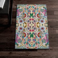 Unikat Funky Rugs, Großer 15x7cm Teppich, Bunter Funky Esszimmer Wand Kunst Teppich von SaritShayLove