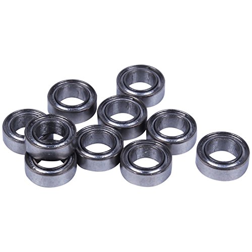 Sarngk 10 StÜCke 13 Größe Miniatur Metall Geschirmt Versiegelten Nut Modell Lager Größe: MR74-ZZ 4 X 7 X 2,5mm von Sarngk