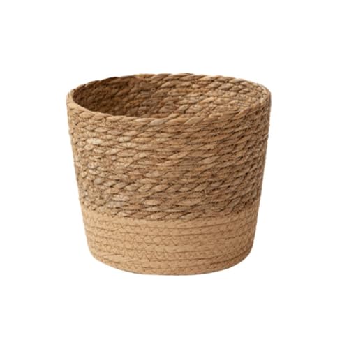 Sarngk Strohgeflecht Blumentopf Weidenkorb Rattan Blumentopf Aufbewahrungskorb Handgefertigter Gewebter Pflanzkorb Einfache Installation Einfach zu Verwenden S von Sarngk