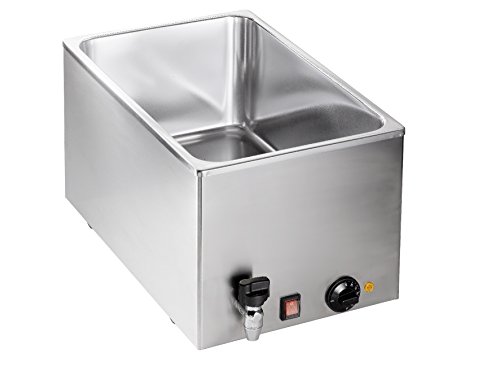 SARO Bain Marie für GN-Behälter – Mit Ablasshahn – für 1/1, 2×1/2 oder 3×1/3 – Edelstahl – Für Behälter bis 200 mm Tiefe – Temperaturregelung bis 100 °C – 230 V – 1 kW – Modell BMH 210 SARO Bain Marie für GN-Behälter – Mit Ablasshahn – für 1/1, 2×1/2 oder 3×1/3 – Edelstahl – Für Behälter bis 200 mm Tiefe – Temperaturregelung bis 100 °C – 230 V – 1 kW – Modell BMH 210 von Saro