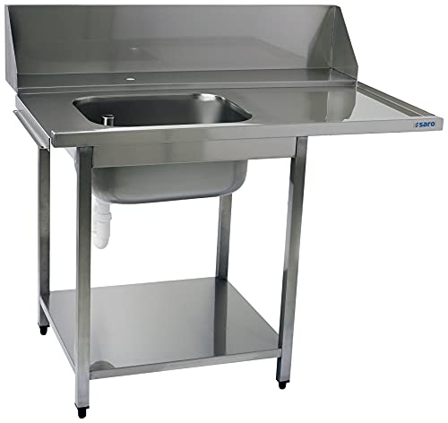 SARO Zulauftisch für Spülmaschine links, 1 Becken, 1200mm von Saro