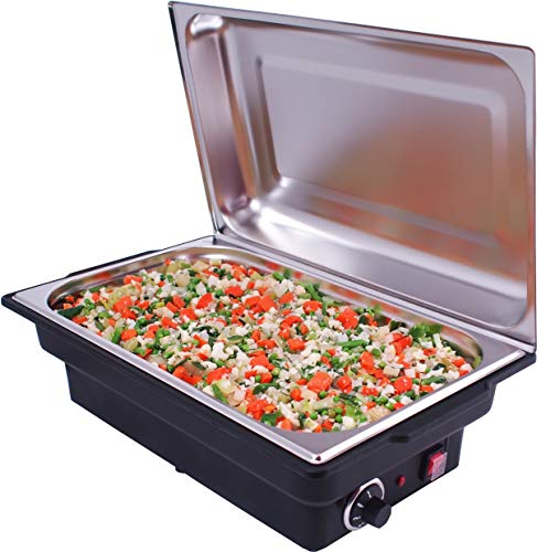 SARO Elektrischer Chafing Dish – 3 L – Mit 1/1 GN-Behälter – Temperaturregler (Stufe 0–5) – Edelstahl/Kunststoff – Überhitzungsschutz – Modell LORENA von Saro