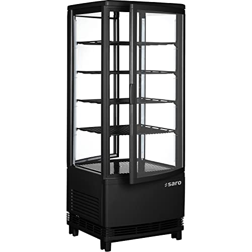 Saro Kühlvitrine – 98 L – B 429 x T 425 x H 1080 mm - Doppelverglasung – 4 höhenverstellbare Roste – LED – Temperatur 0 bis +12 °C – Digitalanzeige – Modell SC 100 DT schwarz Saro Kühlvitrine – 98 L – B 429 x T 425 x H 1080 mm - Doppelverglasung – 4 höhenverstellbare Roste – LED – Temperatur 0 bis +12 °C – Digitalanzeige – Modell SC 100 DT schwarz von Saro