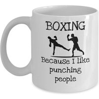 Boxen, Weil Ich Gerne Schlagen Menschen - Lustiges Geschenk Für Boxer Boxen Becher Freund Geschenke Ring Humor von Sarothdesigns