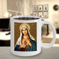 Christentum Kaffeebecher - Jungfrau Maria Christlichen Glauben Andacht Geschenk Tasse Zubehör Muttergottes von Sarothdesigns