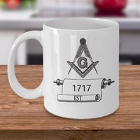 Freimaurer Kaffeebecher - Gegründet Im Jahr 1717 Lodge Geschenksymbol von Sarothdesigns