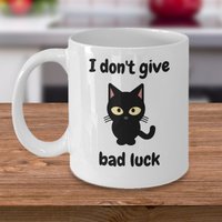 Haustier-Liebhaber Kaffeebecher - Ich Gebe Kein Pech Verrückte Katze Dame Lustige Entzückende Schwarze Zeit Zu Entspannen Schnurren Meow von Sarothdesigns