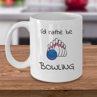 I'd Rather Be Bowling - Lustige Bowling Dad Tasse Hobby Geschenke Geschenk Für Ihn Ruhestand Bowler von Sarothdesigns