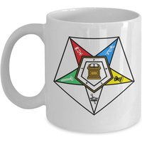 Orden Des Eastern Star Kaffeebecher - Oes Stern Logo Masonic Geschenke Tasse von Sarothdesigns