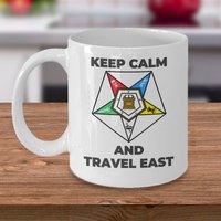 Orden Des Eastern Star Kaffeebechers - Ruhe Bewahren Und Nach Osten Reisen Orden Des Eastern Star Kaffeebechers - Ruhe Bewahren Und Nach Osten Reisen von Sarothdesigns